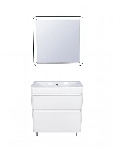 Комплект мебели Style Line Атлантика 80 напольный антискрейч белый матовый