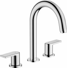 Смеситель Hansgrohe Vernis Shape 71563000 для раковины на 3 отверстия с донным клапаном хром