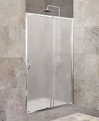 Душевая дверь в нишу BelBagno UNIQUE-BF-1-110/125-P-Cr 110/125*190 L/R стекло рифленое без поддона