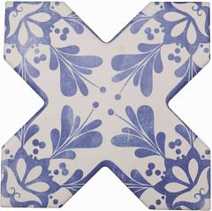 Керамогранит Cevica Becolors 13,25*13,25 Cross Decoro Stencil Electric Blue