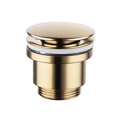 Донный клапан для раковины Lemark Click Clack LM8500G без перелива золото глянец Донный клапан для раковины Lemark Click Clack LM8500G без перелива золото глянец