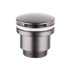 Донный клапан для раковины Lemark Click Clack LM8500GM без перелива графит матовый Донный клапан для раковины Lemark Click Clack LM8500GM без перелива графит матовый
