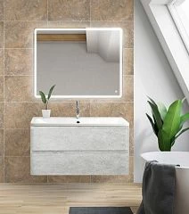 Комплект мебели BelBagno Albano 90 Cemento Verona Grigio