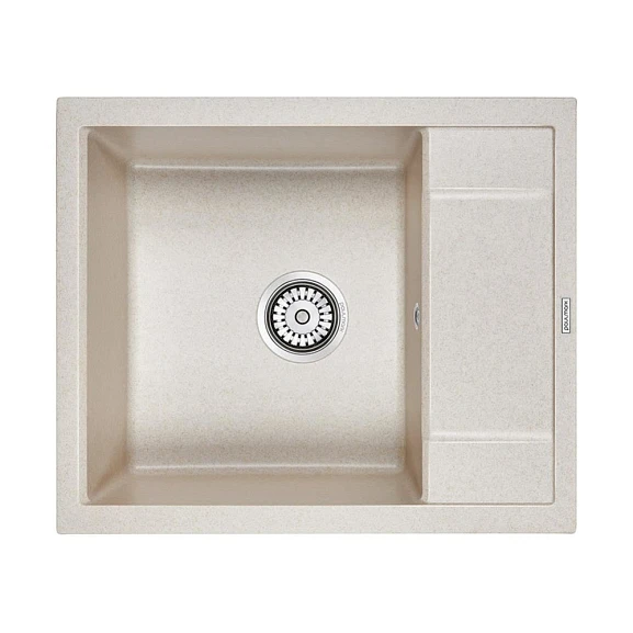 Кухонная мойка Paulmark Optimum PM216050-BE 60*50 с крылом бежевая