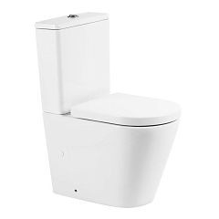 Унитаз-компакт BelBagno Flay-R BB2149CPR/BB2149T/BB865SC 35,5*60,5 безободковый с крышкой-сиденьем микролифт