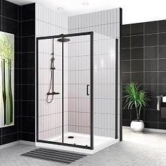 Душевой уголок BelBagno UNO-195-AH-1-120/80-C-NERO 120*80*195 L/R без поддона