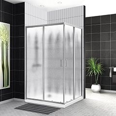 Душевой уголок BelBagno UNO-195-AH-2-100/80-CH-Cr 100*80*198 L/R (с поддоном TRAY-AS-AH 100*80*3 белый матовый)