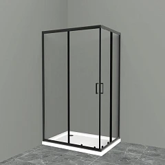 Душевой уголок BelBagno UNO-195-AH-2-120/90-C-NERO 120*90*198 L/R (с поддоном TRAY-AS-AH 120*90*3 белый матовый)