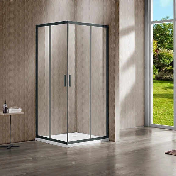 Душевой уголок Vincea Garda 120*80*190 профиль вороненая сталь без поддона