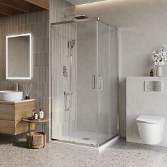 Душевой уголок BelBagno LUCE-A-2-100-C-Cr 100*100*195 без поддона