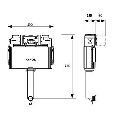 Бачок смывной для скрытого монтажа KKPol Premium SP0/M500/0/1