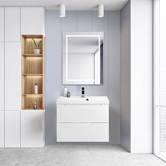 Комплект мебели BelBagno Vittoria 70 Bianco Lucido (с белой раковиной)