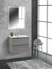 Комплект мебели BelBagno Kraft 39 60 подвесной Cemento Grigio (раковина BB600/390ETL)