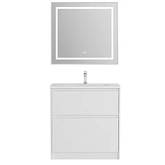 Комплект мебели BelBagno Kraft 39 80 напольный Bianco Opaco (раковина BB-8099-3-80)