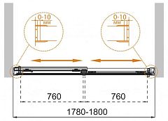 Душевая шторка на ванну Cezares TANDEM-SOFT-VF-2-180/145-C-GM-IV 180*145