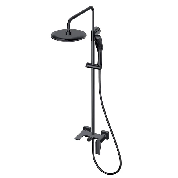 Душевая стойка Olive’s Viar 28511VRB с изливом черная матовая