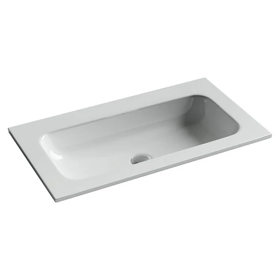 Встраиваемая раковина Ceramicanova Grace 81*45,7 без отверстия под смеситель белый глянец