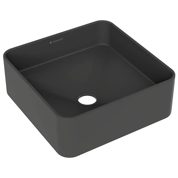 Накладная раковина Aqueduto Espiral ESP0340 37*37 черная матовая