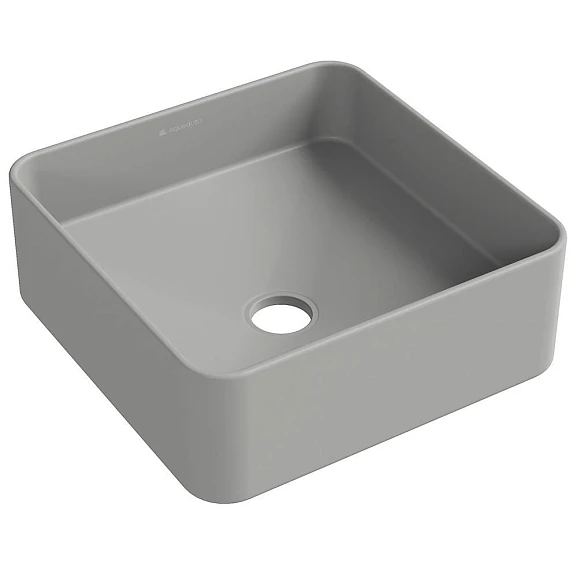 Накладная раковина Aqueduto Espiral ESP0330 37*37 серая матовая