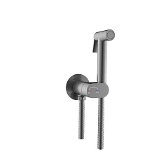 Гигиенический душ со смесителем RGW Shower Panels SP-213Gr с прогрессивным картриджем скрытый монтаж вороненая сталь Гигиенический душ со смесителем RGW Shower Panels SP-213Gr с прогрессивным картриджем скрытый монтаж вороненая сталь