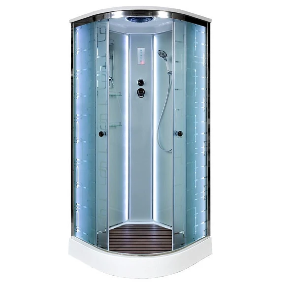 Душевая кабина AvaCan EM1510 100х100х220 с LED-подсветкой