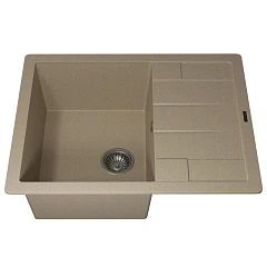 Кухонная мойка Uperwood Quartz UPD-03 65х51 бежевая матовая Кухонная мойка Uperwood Quartz UPD-03 65х51 бежевая матовая