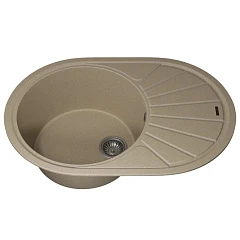 Кухонная мойка Uperwood Quartz UPD-02 76х51 бежевая матовая Кухонная мойка Uperwood Quartz UPD-02 76х51 бежевая матовая
