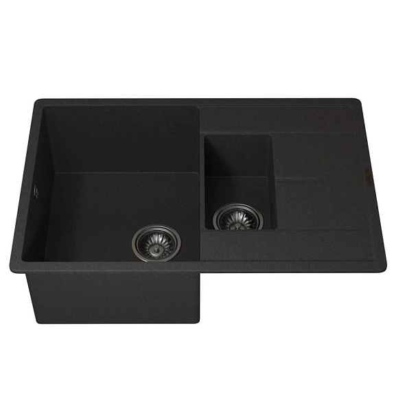 Кухонная мойка Uperwood Quartz UPD-05 78х51 черная матовая