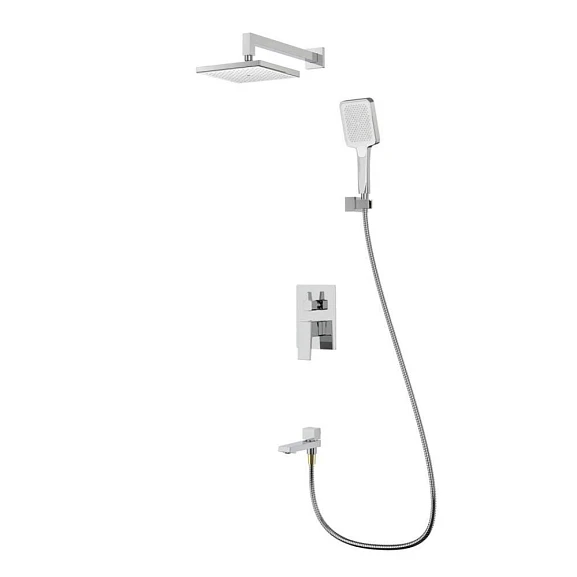 Душевой комплект Splenka S01.27 с изливом скрытый монтаж хром