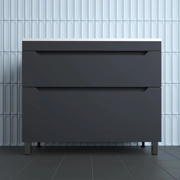 Тумба под раковину Style Line Остин 100 напольная графит