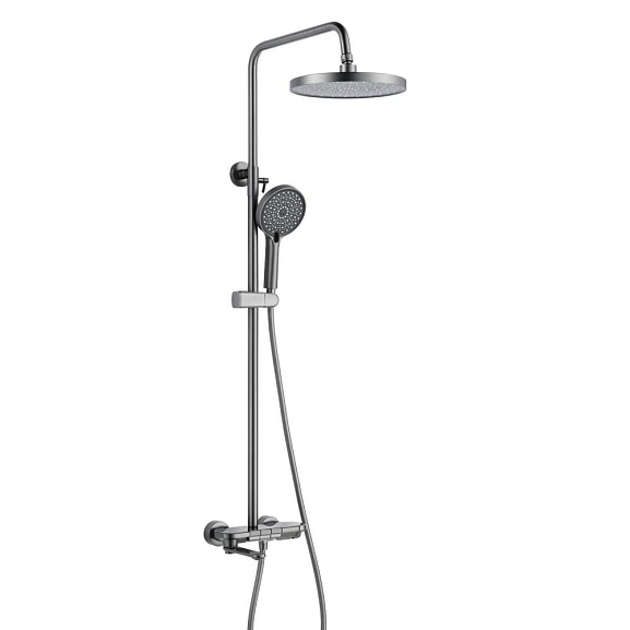 Душевая стойка Shevanik S4726T оружейная сталь  