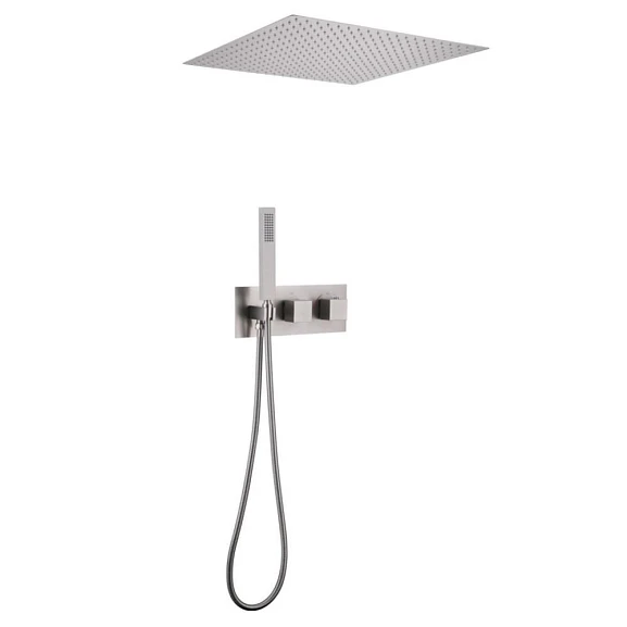Душевая система ABBER Daheim AF8255SP скрытого монтажа без излива, термостат, сатин