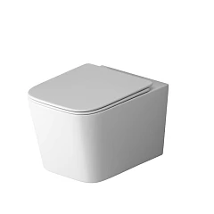 Подвесной унитаз Grossman Tornado GR-4404MSQ 34*48,5 белый матовый безободковый смыв торнадо с крышкой-сиденьем микролифт Slim