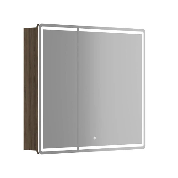 Зеркало-шкаф Sancos Mirror 89*74 с Led подсветкой дуб чарльстон