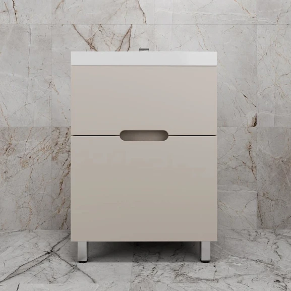 Тумба под раковину Style Line Матис 60 напольная крем