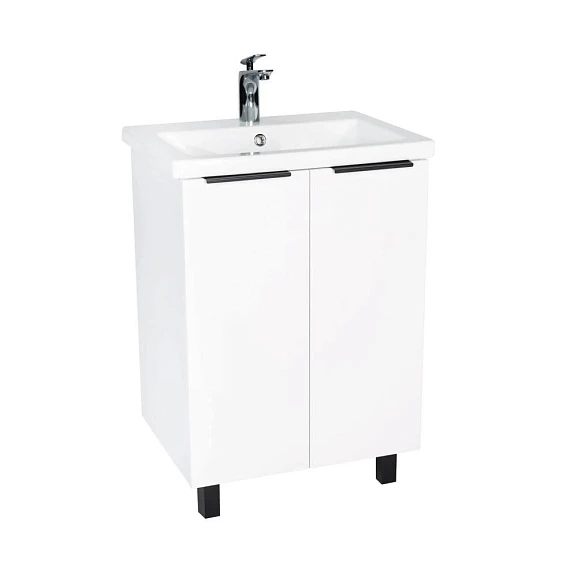 Тумба с раковиной Viant Берлин VBER60MDBEL-T2ST 60 напольная белая (раковина Moduo 60)