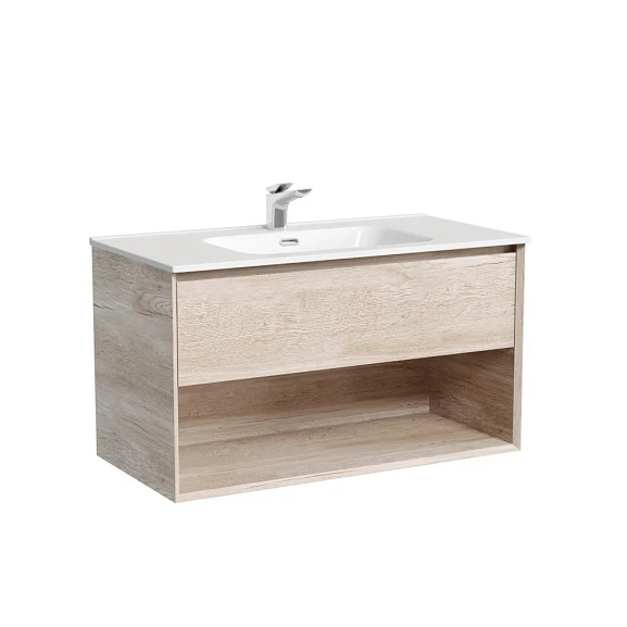 Тумба с раковиной Sancos Marmi 1.0 90 дуб галифакс натуральный