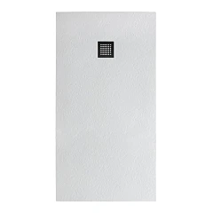 Душевой поддон BelBagno Uno 160*90*3,5 прямоугольный белый с сифоном и черной матовой декоративной накладкой