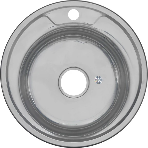 Кухонная мойка Melana 49*49 врезная круглая с сифоном