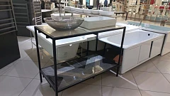 Стеллаж 125*65*95, 2 полки усиленный Стеллаж 125*65*95, 2 полки усиленный