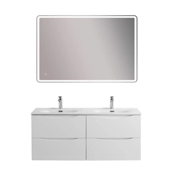 Комплект мебели BelBagno Marino-Cer-N 120 Bianco Lucido с четырьмя ящиками