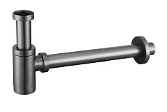 Сифон для раковины BelBagno BB-SMT2-GM оружейная сталь Сифон для раковины BelBagno BB-SMT2-GM оружейная сталь