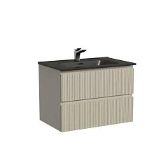 Тумба с раковиной Sancos Snob T 70 Beige Soft (раковина Element CN7007MB черная матовая)