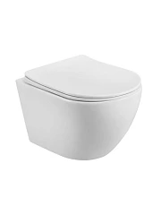 Подвесной унитаз BelBagno Marino-Tor BB7026CH-TOR/SC 36*52 безободковый с системой смыва "Торнадо" с крышкой-сиденьем микролифт