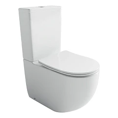 Унитаз-компакт Ceramicanova Metropol 38,5*62,5 безободковый Торнадо с крышкой-сиденьем микролифт Slim