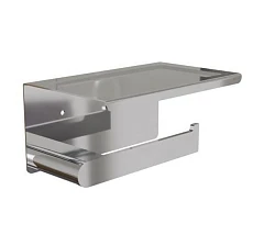 Держатель туалетной бумаги Knotlor Bliss PH102C с полкой хром