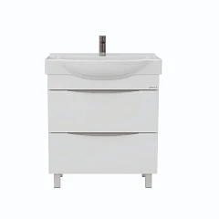 Тумба с раковиной Onika Навиа 65 напольная белый глянец