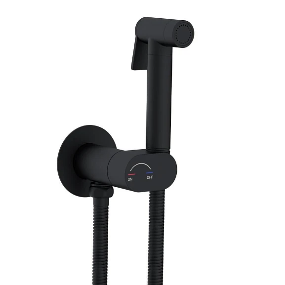 Гигиенический душ со смесителем RGW Shower Panels SP-213B с прогрессивным картриджем скрытый монтаж черный матовый