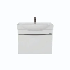 Тумба с раковиной Onika Навиа 80 белый глянец