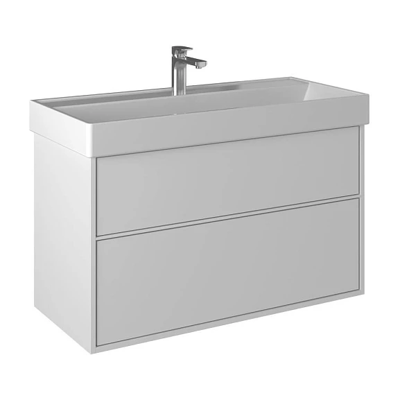 Тумба под раковину Briz Монца 100 белый глянец